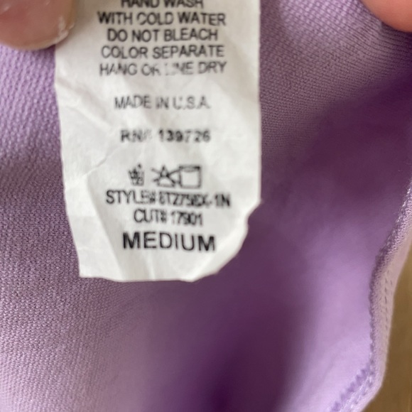 Lavender one shoulder bodysuit - Picture 3 of 3